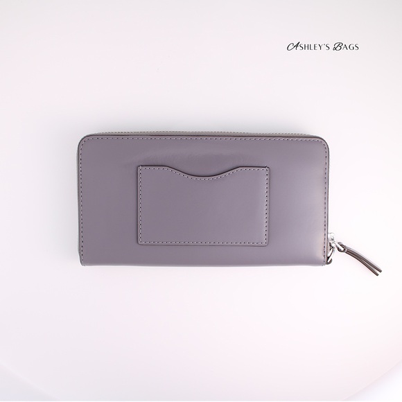 Tory Burch Large Patent Leather Emerson Tote & Continental Wristlet Wallet Grey - Picture 10 of 12